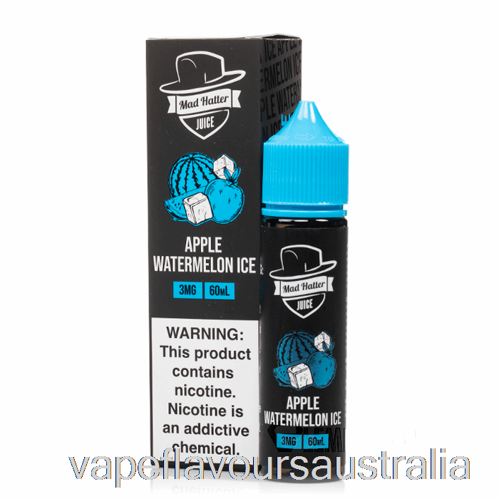 Vape Flavours Australia Apple Watermelon Ice - Mad Hatter - 60mL 3mg